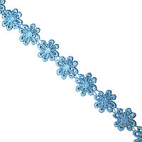 Мереживо макраме 2.5 см колір - блакитний