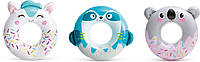 Круг для плавання надувний дитячий Милі звірята, Intex 59266NP, для дітей від 8 років