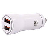 Автомобільний зарядний пристрій з 2 USB роз'ємами та підтримкою швидкої зарядки комплект з кабелем USB TypeC, фото 9