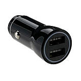Автомобільний зарядний пристрій з 2 USB роз'ємами та підтримкою швидкої зарядки комплект з кабелем USB TypeC, фото 6