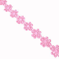 Мереживо макраме 2.5 см колір - рожевий