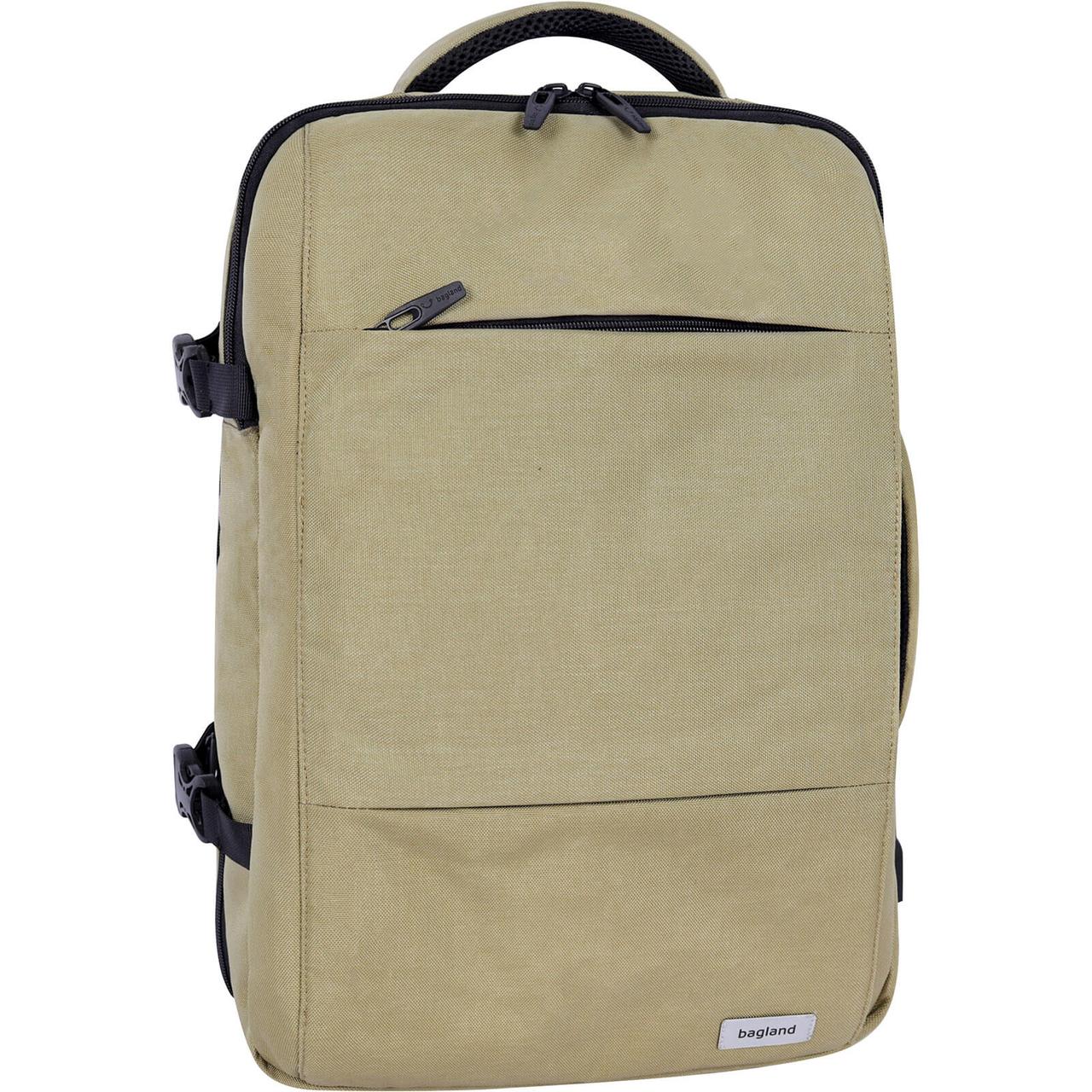 Універсальний чоловічий рюкзак Bagland Ганновер з ортопедичною спинкою 42 л койот (0090190)