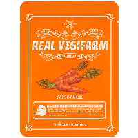 Тканинна маска для відновлення шкіри FORTHESKIN Super Food Real Vegifarm Double Shot Mask Carrot 23 мл