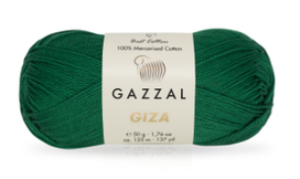 Нитки пряжа для в'язання бавовняна GIZA Гіза № 2461 - темно-зелений