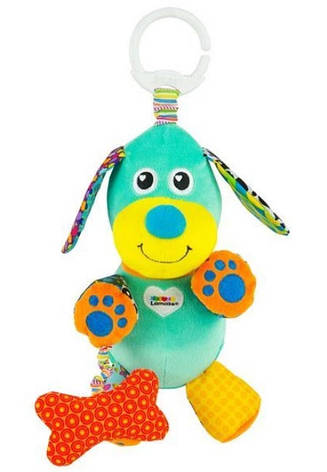 М'яка іграшка підвіска Собачка зі звуком Lamaze L27023, фото 1
