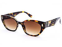Сонцезахисні окуляри в леопардовій оправі та коричневою лінзою з градієнтом