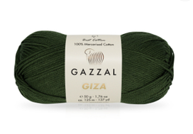 Нитки пряжа для в'язання бавовняна GIZA Гіза № 2463 -зелений