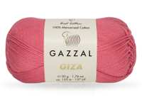 Нитки пряжа для в'язання бавовняна GIZA Гіза № 2470 - рожевий