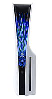 Набор защиты от пыли Ipega 8 в 1 для Playstation 5 Slim, PS5 Slim синий череп с синим огнем