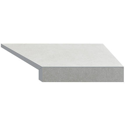 Кутовий Г-подібний елемент бортової плитки Aquaviva Granito Light Gray, 595x345x50(20) мм (правий/45°), фото 2