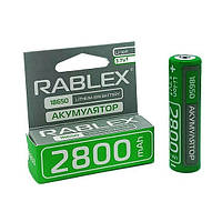 Батарейка аккумуляторная (аккумулятор) 18650 RABLEX 2800 mAh (Li-Ion 3.7V) de