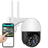 Вулична поворотна Wi-Fi камера відеоспостереження PTZ Outdoor Camera 3MP / Камера з датчиком руху