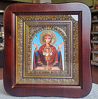 Икона П.Б.Неупиваемая Чаша в фигурном киоте, размер 20*18, лик 10*12, ассортимент богородичных