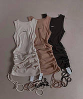Стильное спортивное женское платье с затяжками по бокам, р: 42-46 (onesize) (С 824/825-1436)