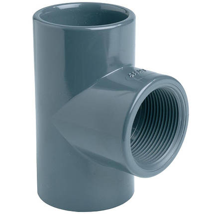 Трійник ПВХ Effast RGRTIG040E 90° перехідний, з різзю d40x1-1/4", фото 1