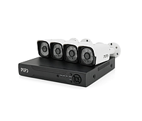 Комплект видеонаблюдения Outdoor 007-4-2MP Pipo (4 уличных камеры, кабеля, блок питания, видеорегистратор)