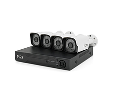 Комплект відеоспостереження Outdoor 007-4 - 2MP Pipo (4 вуличних камери, Кабелі, блок живлення, відеореєстратор)