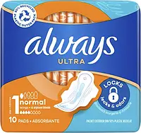 Гігієнічні прокладки ОЛВЕЙС Always Ultra Normal (10шт) 4 краплі