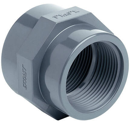 Муфта ПВХ Effast RERMRE050E редукційна, з внутрішньою різзю d1-1/2"х1-1/4", фото 1