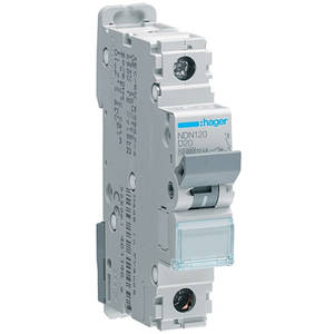 Автоматичний вимикач Hager NDN120 1-полюсний, In = 20 А "D"