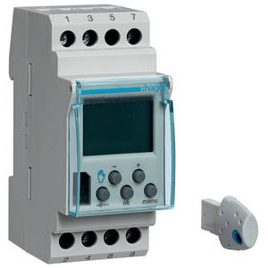 Таймер цифровий Hager EG103E, 2 модулі, тижневий, 16 А