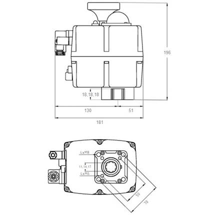 Електропривод Aquaviva J+J J4C S-55 AC24-240В/DC24-135В, фото 3