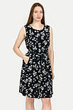 Літня сукня з квітковим принтом Finn Flare FSC110204-200 чорна XS, фото 3