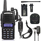 Портативна рація Baofeng UV-82 + Подарунок Силіконовий чохол для рації / Потужна радіостанція із зарядкою від мережі, фото 2