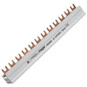 Шина виделкова Hager KB380B 3-полюсна, на 57 модулів, 16 мм2