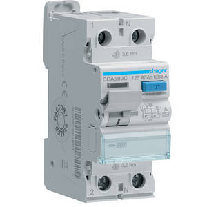 Дифреле (УЗО) Hager CDA590C 2-полюсне 10kА 125А 30mA тип А