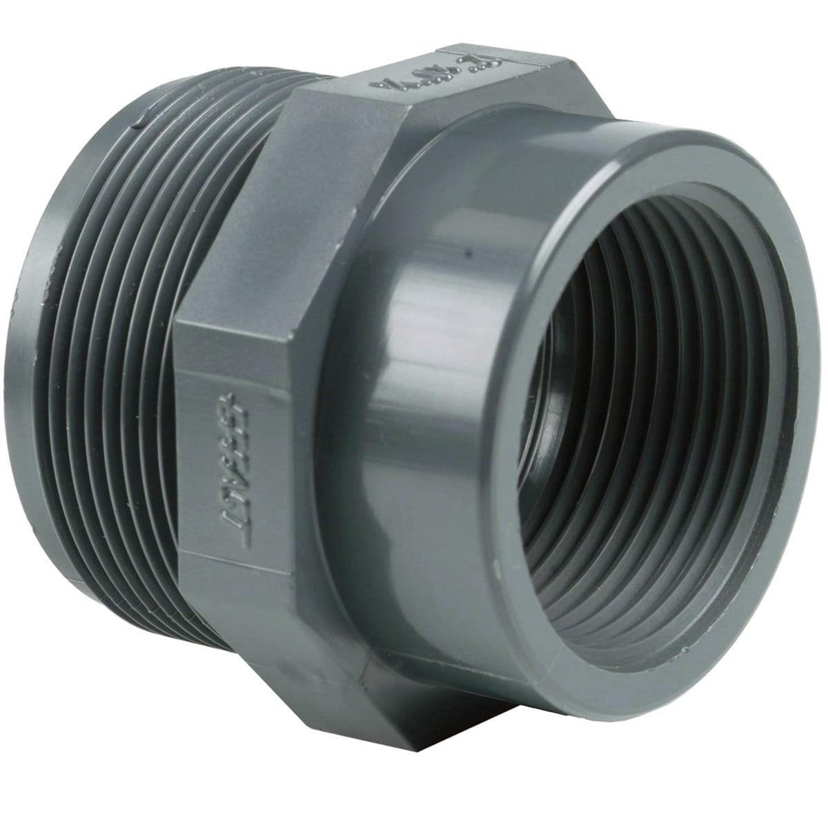 Перехідник нарізний ПВХ Effast RERRIE040D, d1-1/4"x1"