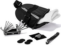 Подседельная велосипедная сумка с набором инструментов ремнабором Crivit черная. Shoper Підсідельна велосумка