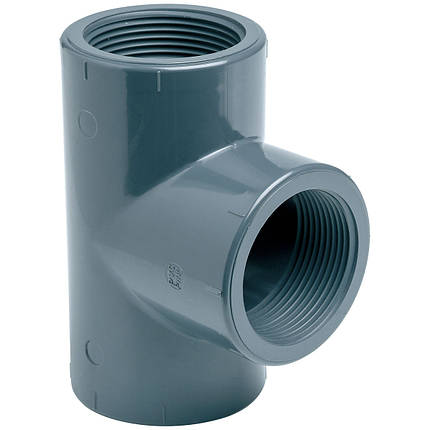 Трійник ПВХ Effast RERTIE075H 90° з внутрішньою різзю, d2-1/2", фото 1