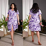 Жіноче літнє плаття халат міді довжини Тканина софт Розміри 50-52, 54-56, 58-60, 62-64, фото 3