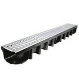 Лоток Bielbet водовідвідний пластиковий  з решіткою сталевою оцинкованою щілинною А15, фото 2