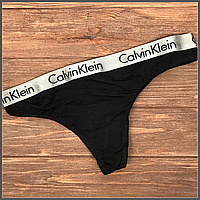 Трусы Женские Calvin Klein Radiant Черный (Стринги) Женские трусы кельвин