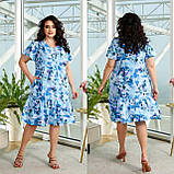 Жіноче літнє плаття халат міді довжини Тканина софт Розміри 50-52, 54-56, 58-60, 62-64, фото 7