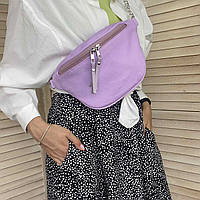 Качественная женская бананка сумка на грудь с цепочкой мини яркая сумочка Фиолетовый Shoper Якісна жіноча