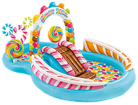 Надувной бассейн с горкой Candy Zone Play Center 57149 INTEX de