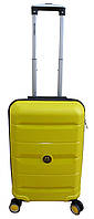 Малый чемодан из полипропилена, ручная кладь 40L My Polo желтый Shoper Мала валіза з поліпропілену, ручна
