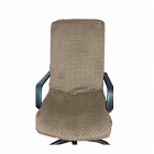 Натяжной чехол (плюш) на компьютерное кресло директора от MinkyHome + чехлы на подлокотник Светло-коричневый