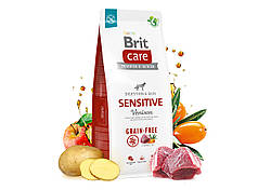 Brit Care Dog Grain free Sensitive 12кг Сухой корм Брит Кеа для собак с чувствительным пищеварением с олениной