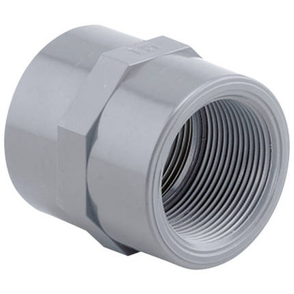 Муфта ПВХ Hidroten ВР-ВР, 1002054, нарізна, d1 1/2", фото 1