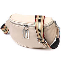 Женская сумка через плечо из натуральной кожи Vintage Белая Shoper Жіноча сумка через плече з натуральної