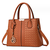 Женская сумочка с брелком Женская сумка с плечевым ремнем Коричневый Shoper Жіноча сумочка з брелком Жіноча