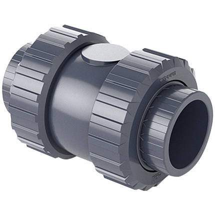 Зворотний клапан ПВХ Hidroten 1016004 пружинний, з ущільнювачем EPDM, d40 мм, фото 1