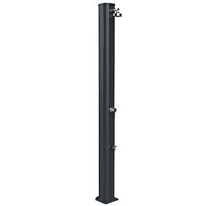 Душ сонячний Aquaviva Big Jolly алюмінієвий з мийкою для ніг, антрацит A320/7016, 35 л