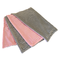 Двухсторонний плед 160Х220 см, покрывало плюшевое от MinkyHome | ткань 100% плюш Minky | Серый/розовый