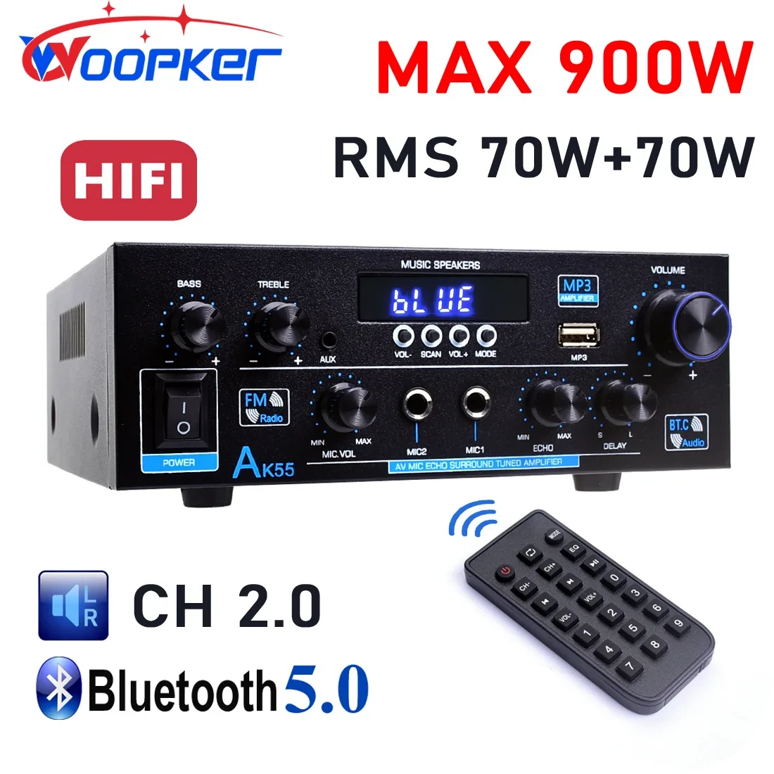 HiFi цифровой усилитель Woopker AK55