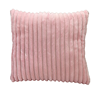 Подушка диванная плюшевая декоративная от MinkyHome Розовый 30*30 см.